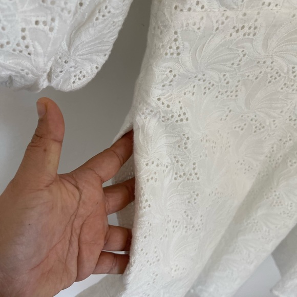 NICHOLAS Danni Bow-detail Broderie Anglaise Feathering Eyelet Dress Sz 4 NWT - Picture 6 of 9